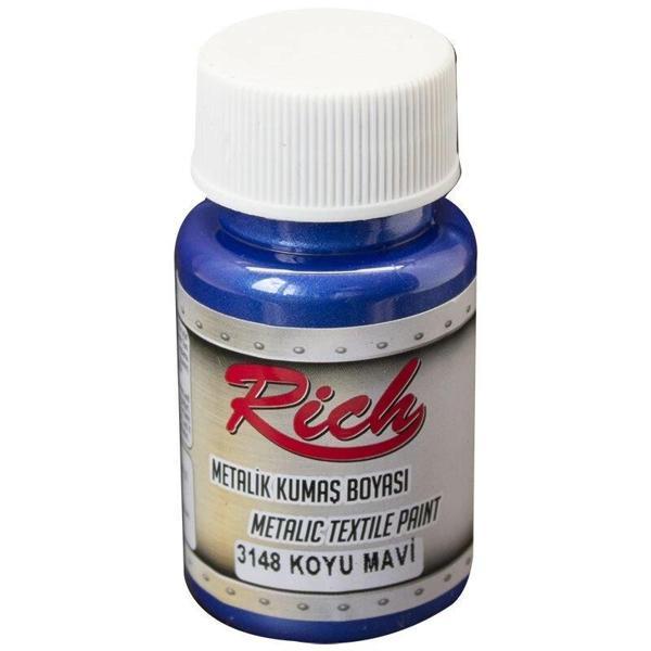 Supertrend Metalik Kumaş Boyası 50 cc. 3148 KOYU MAVİ - Image 1