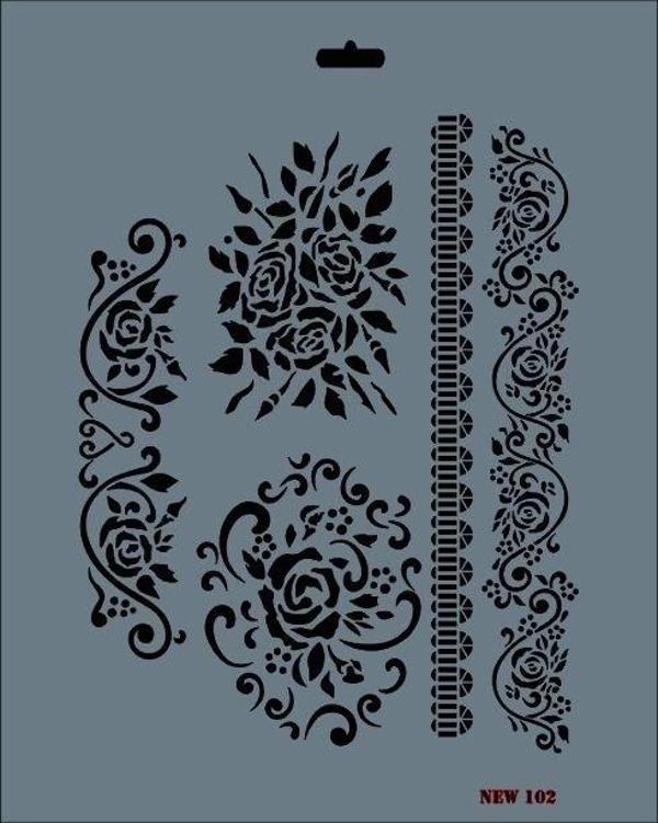 Supertrend Stencil Boyama Şablonu 25x35 cm. NEW-102 - Image 1