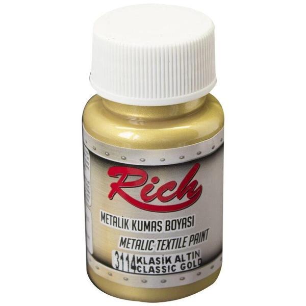 Supertrend Metalik Kumaş Boyası 50 cc. 3114 KLASİK ALTIN - Image 1