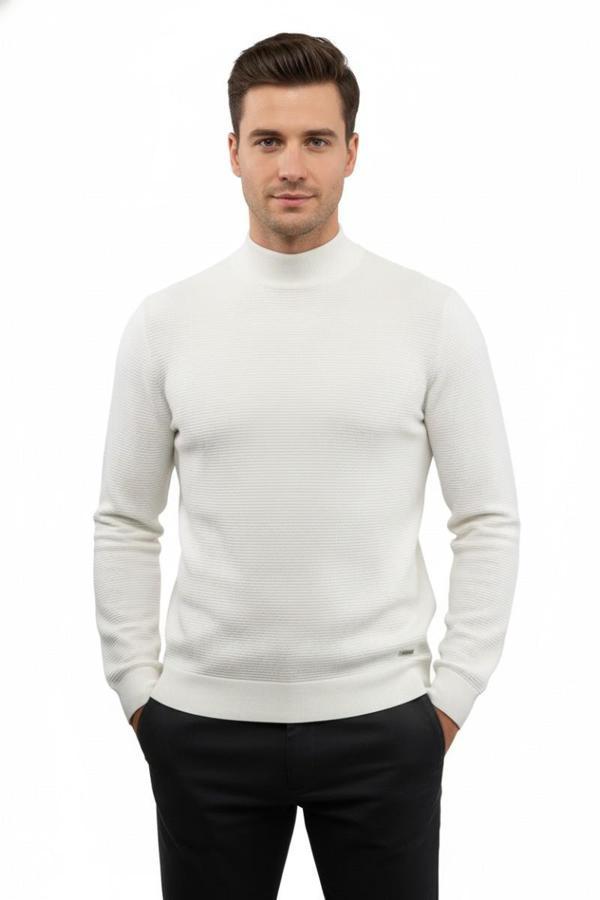 Erkek Yarım Balıkçı Kazak Triko Klasik Kalıp 5240B BGL-ST04856 - Image 1