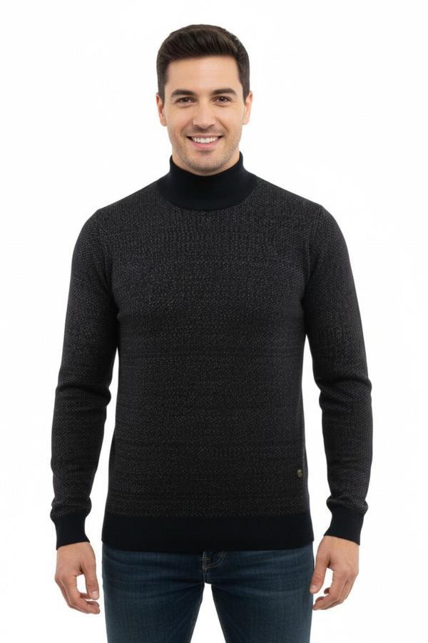 Erkek Yarım Balıkçı Kazak Çelik Örgü Regular Kalıp 5206B BGL-ST04853 - Image 1