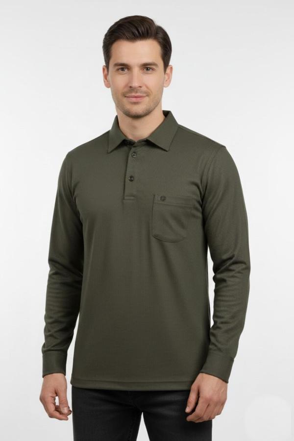 Erkek Gömlek Yaka Kol Manşetli Cepli Sweat 4249 BGL-ST04862 - Image 1