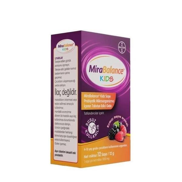 Mirabalance Kids Ptobiyotik Mikroorganizma İçeren Takviye Edici Gıda 12 Saşe - Image 1
