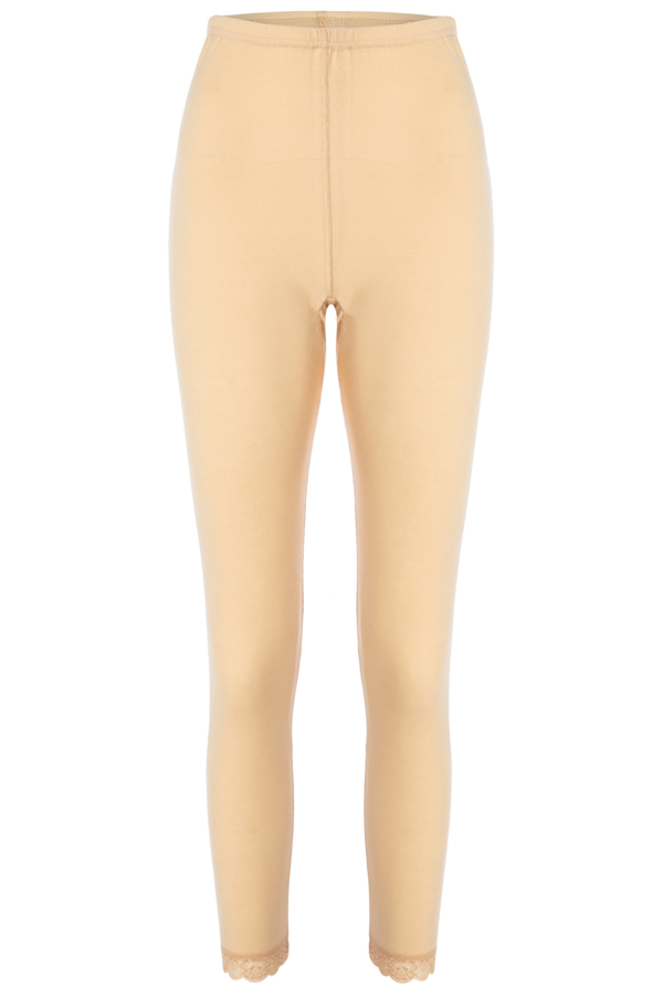 Tolin %100 Pamuk Bayan Dantelli Uzun Tayt 720 - Image 1