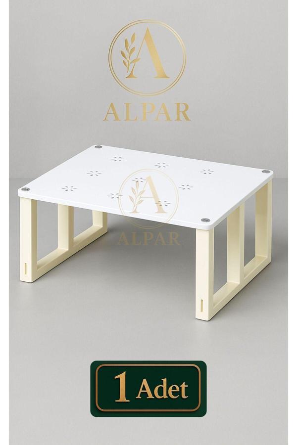 Alpar 1 Adet Metal Bardak Fincan Rafı Dolap İçi Raf Bardak Yükseltici Yer Tasarrufu Sağlayan Bardak Rafı - Image 1