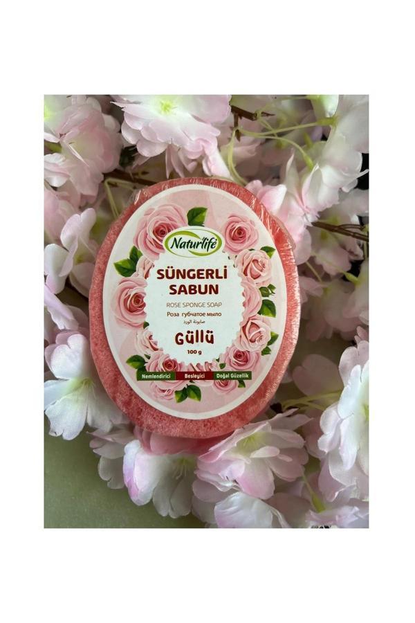Alpar Doğal Nemlendirici Süngerli Sabun, Gül Özlü Besleyici Süngerli Sabunu 100 Gr. - Image 1