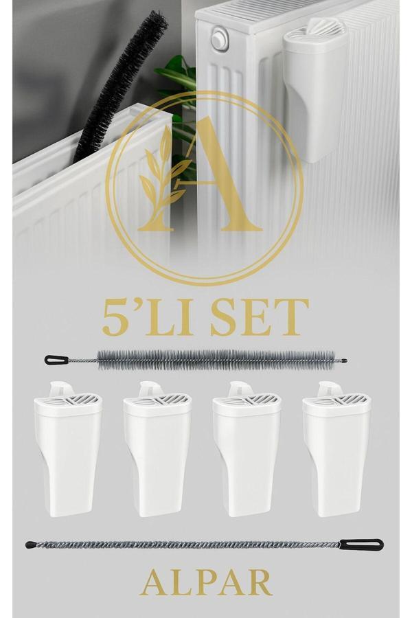 Alpar 5'Li Set Kalorifer Suluğu Nemlendirici Petek Suluğu Panel Suluğu Ve Petek Temizleme Fırçası - Image 1