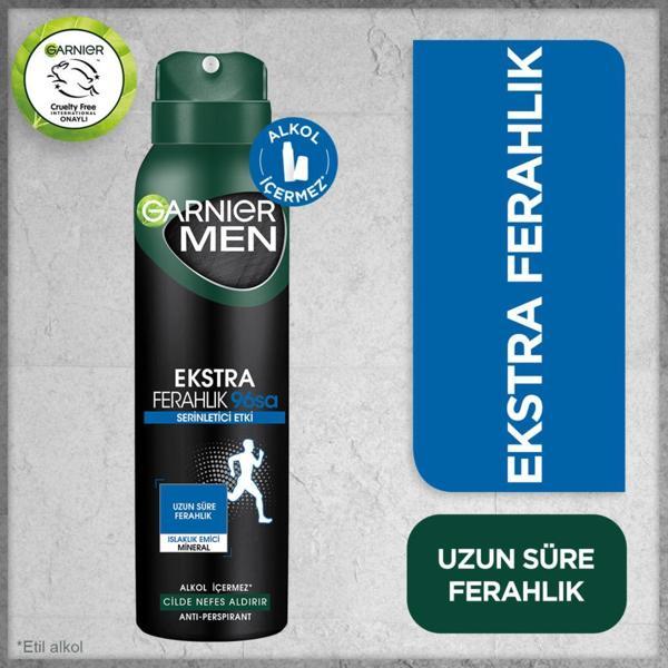Garnier Men Ekstra Ferahlık Aerosol Sprey 150 ml - Image 1