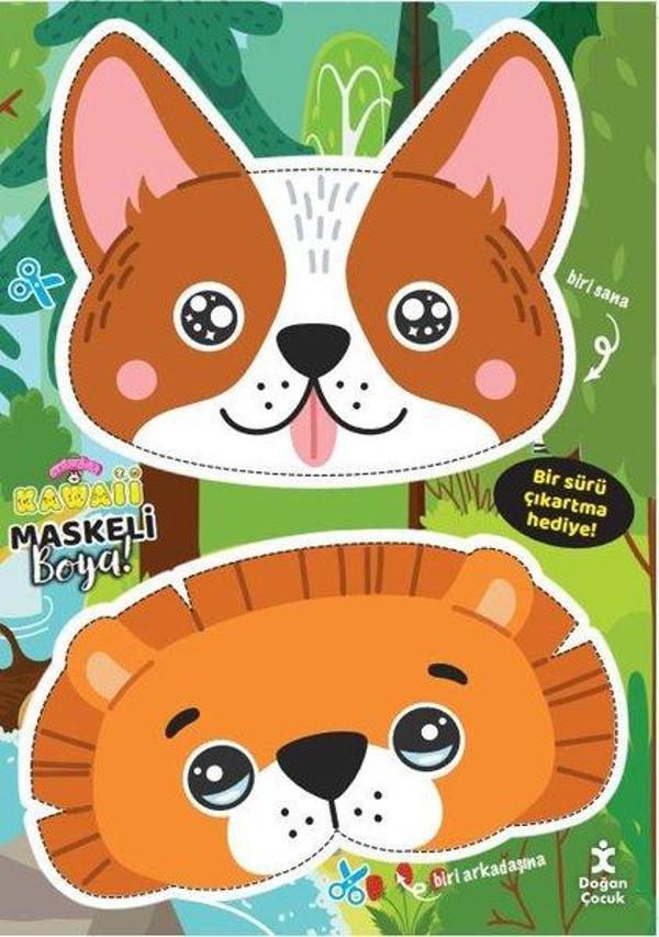 Sevimliler Kawaii Maskeli Boya! Bir Sürü Çıkartma Hediye! - Doğan Çocuk - Image 1