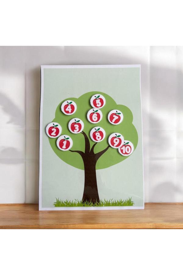 Le Majeur Çocuk Etkinlik Kartları Sayıları Öğreniyorum Elma Ağacı Temalı - Image 1