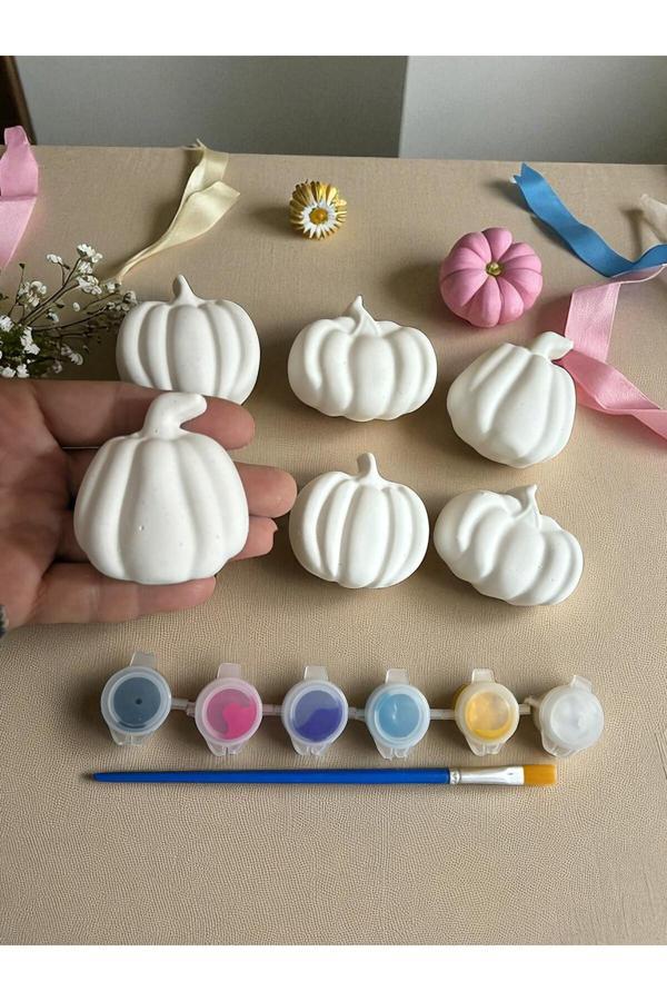 Oyunla Sanat Bal Kabağı Çocuk Aktivite Seti Taş Boyama Kendin Yap - Image 1