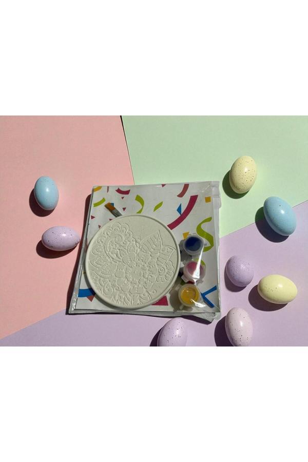 Oyunla Sanat 6 Adet Mandala Bardak Altlığı Taş Boyama Seti, Kendin Yap, Doğum Günü Hediyesi - Image 1