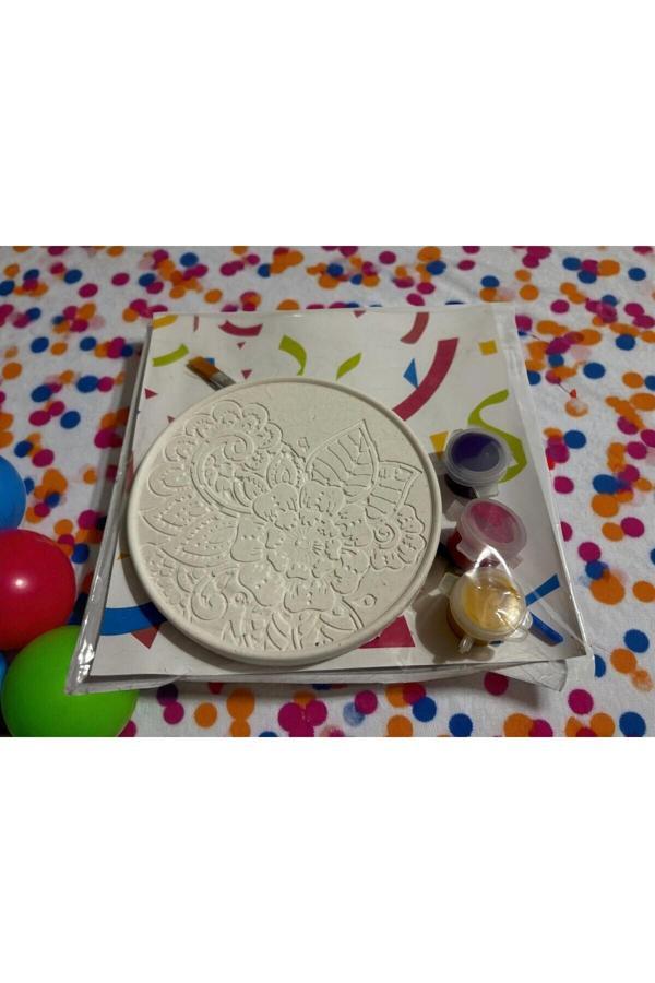 Oyunla Sanat 12 ( 6+6) Adet Mandala Bardak Altlığı Taş Boyama Seti, Kendin Yap, Doğum Günü Hediyesi - Image 1