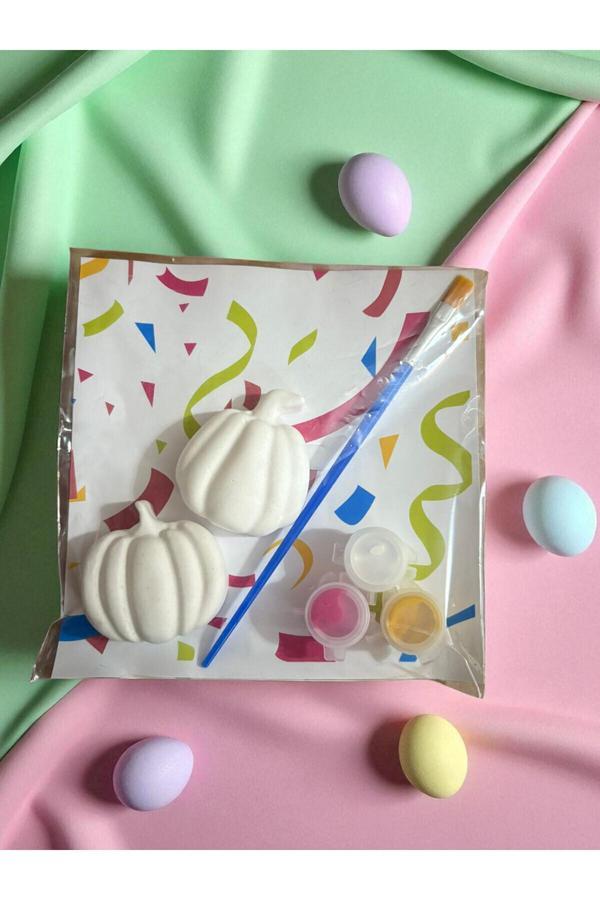 Oyunla Sanat 6 Adet Bal Kabağı Taş Boyama Seti, Dıy, Kendin Yap, Doğum Günü Hediyesi - Image 1