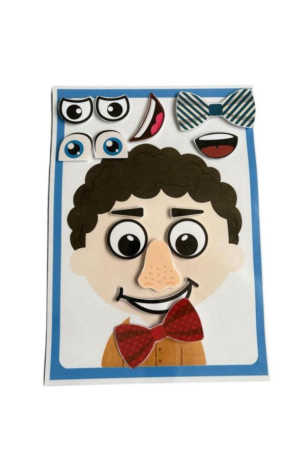 Le Majeur Çocuk Etkinlik Kartları  Erkek Çocuk Yüz Tamamlama Etkinliği Duygularımız Temalı - Image 1