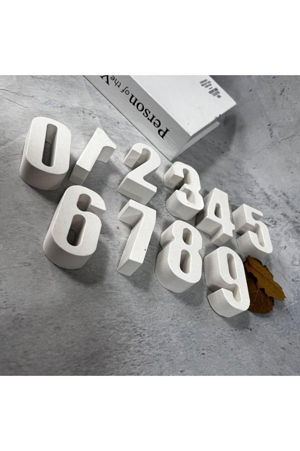 Oyunla Sanat Eğitici Etkinlik Taş Boyama Seti Rakamlar 3 Boyutlu 10 Adet - Image 1