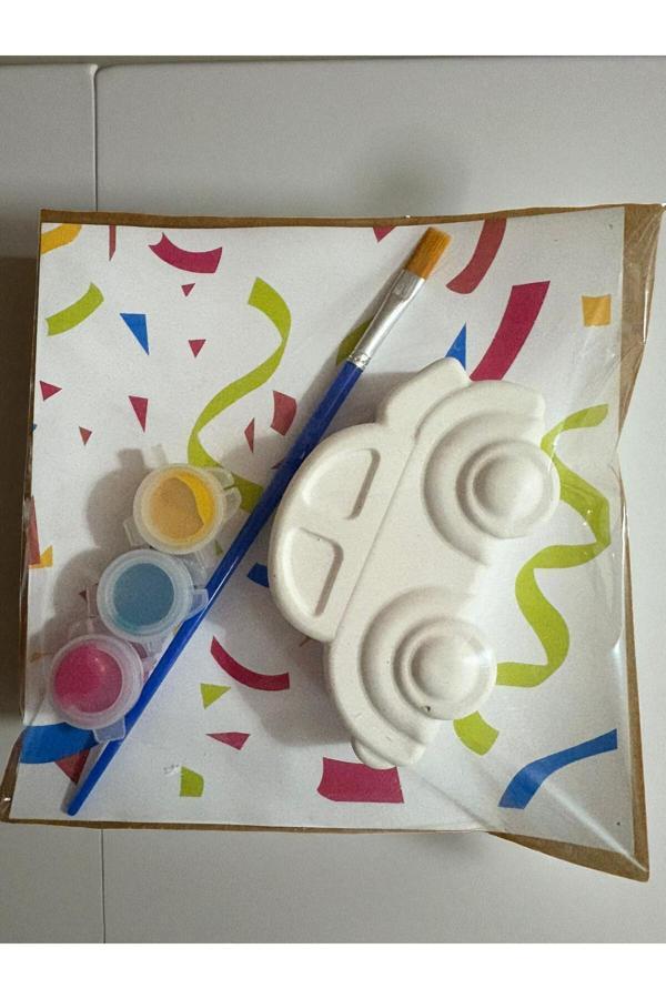 Oyunla Sanat 15 Adet (7+8) - Araba Ve Kelebek /Taş Boyama Seti, Dıy, Kendin Yap, Doğum Günü Hediyesi - Image 1