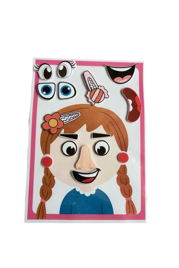 Le Majeur Çocuk Etkinlik Kartları Kız Çocuk Yüz Tamamlama Etkinliği Duygularımız Temalı - Image 1