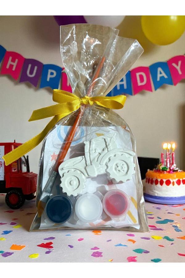 Oyunla Sanat 15 Adet (7+8) - Araba Ve Traktör /Taş Boyama Seti, Dıy, Kendin Yap, Doğum Günü Hediyesi - Image 1