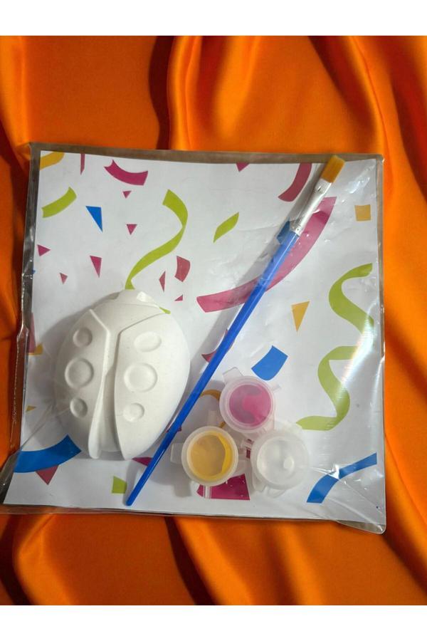 Oyunla Sanat Uğur Böceği / Boyayın Seti, Kendin Yap, Dıy, Doğum Günü Hediyesi, Tatil Hediyesi, 10 Adet - Image 1