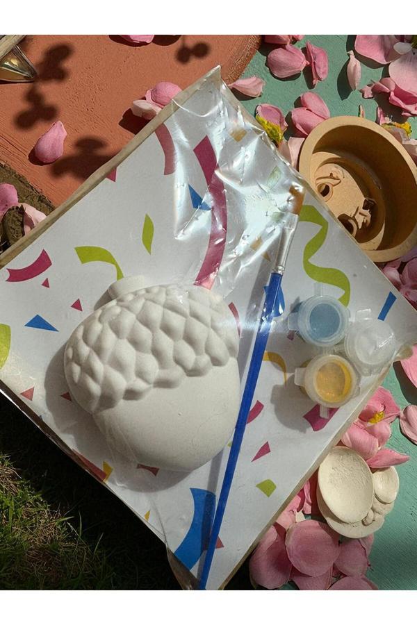 Oyunla Sanat 15 Adet (7+8) - Yaprak - M.Palamutu /Taş Boyama Seti, Dıy, Kendin Yap, Doğum Günü Hediyesi - Image 1