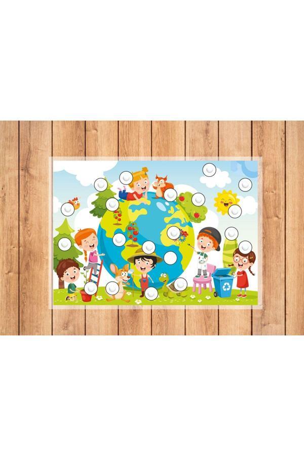 Oyunla Sanat Çocuk Etkinlik Kartları Çevrecilik Tamamlama Etkinlik Seti - Image 1