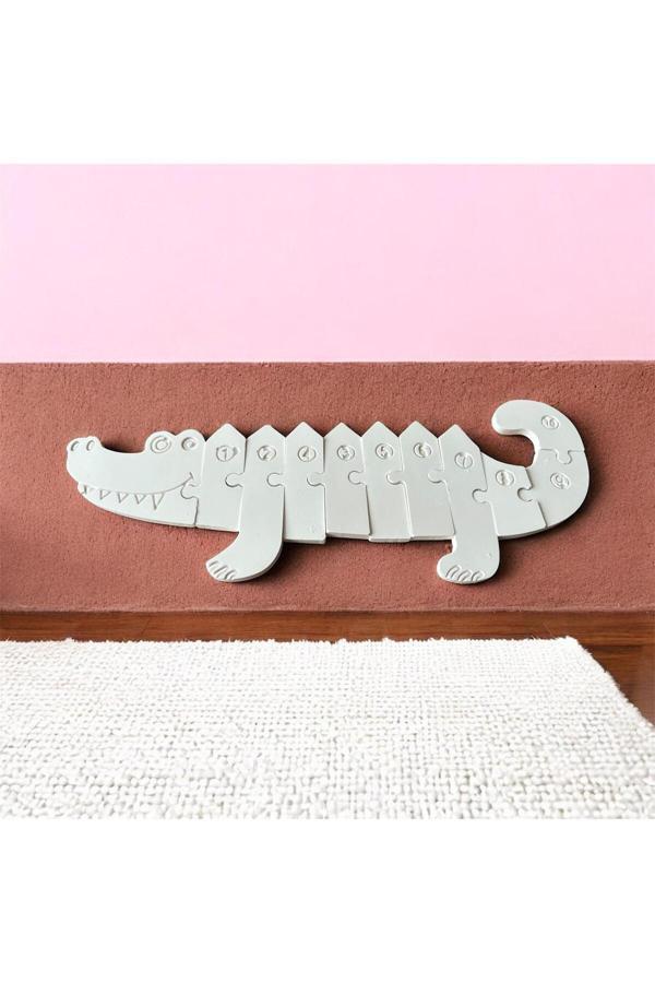 Oyunla Sanat Timsah Puzzle Taş Boyama Seti Anne Ve Çocuk Etkinliği El Becerisi Gelişimi - Image 1