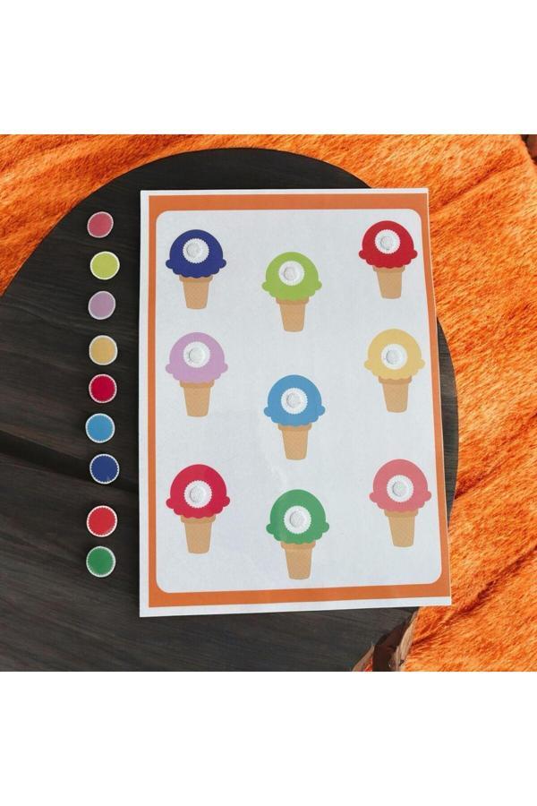 Le Majeur Çocuk Etkinlik Kartları Dondurma Temalı Renkleri Öğrenelim - Image 1