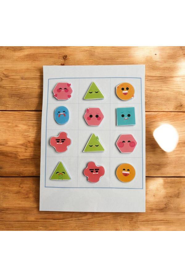 Oyunla Sanat Çocuk Etkinlik Kartları Şekiller Eşleştirme Çalışması Etkinlik Kartları - Image 1