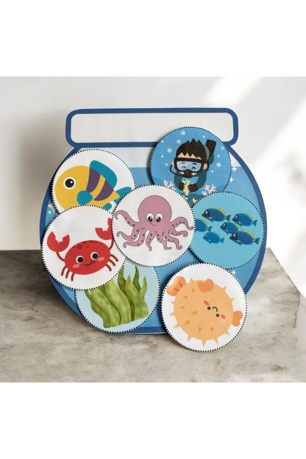 Le Majeur Çocuk Etkinlik Kartları Akvaryum Deniz Canlıları Etkinlik Seti - Image 1