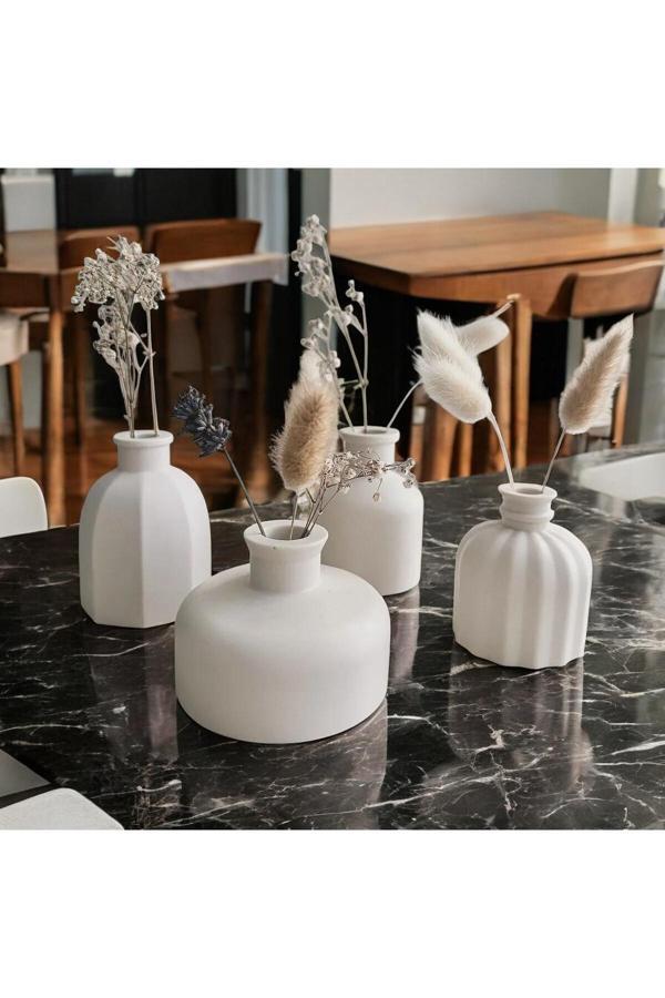Le Majeur Dekoratif 4 Lü Vazo Mumluk - Image 1