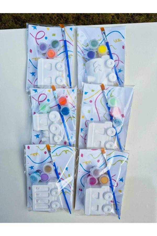 Oyunla Sanat 15 Adet - Trenler Set/ Taş Boyayın Seti, Kendin Yap,Dıy,Doğum Günü Hediyesi, Tatil Hediyesi - Image 1