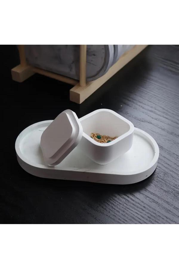 Le Majeur Dekoratif 2'Li Tabak& Dekoratif Eşya & Dekoratif Kapaklı Kutu - Image 1