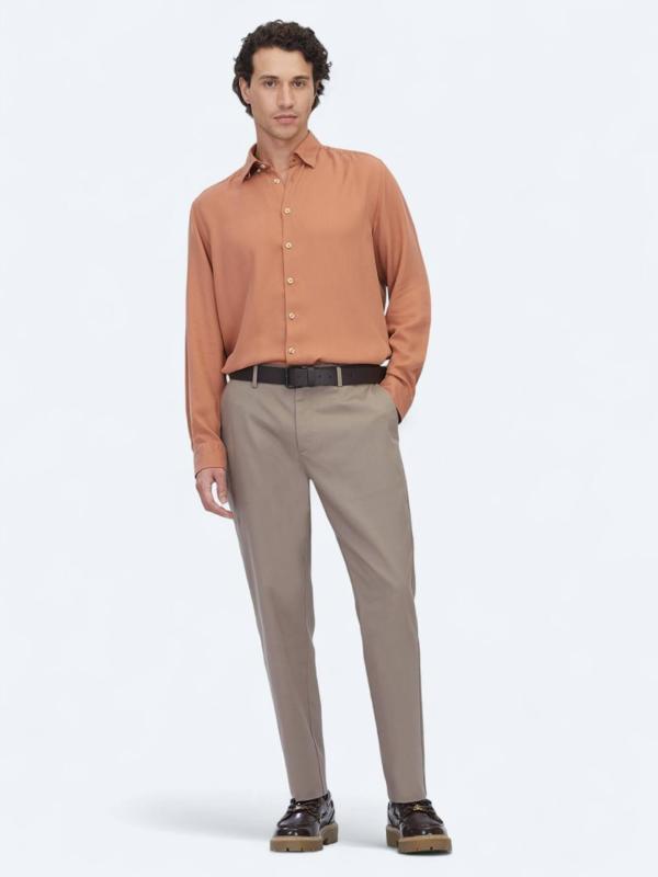 Vizon Dokuma Jogging Fit Casual Pamuk Karışımlı Pantolon - Image 1