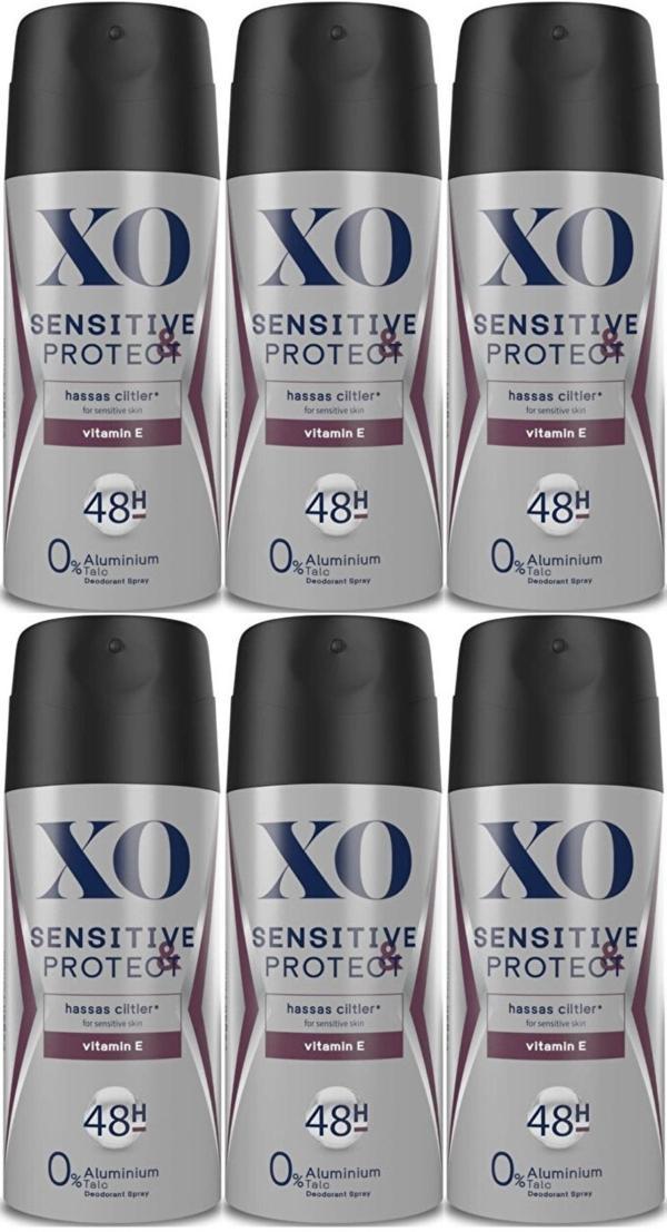 XO Deodorant 150ML Men-Erkek Sensitive & Protect (6 Lı Set) - Image 1