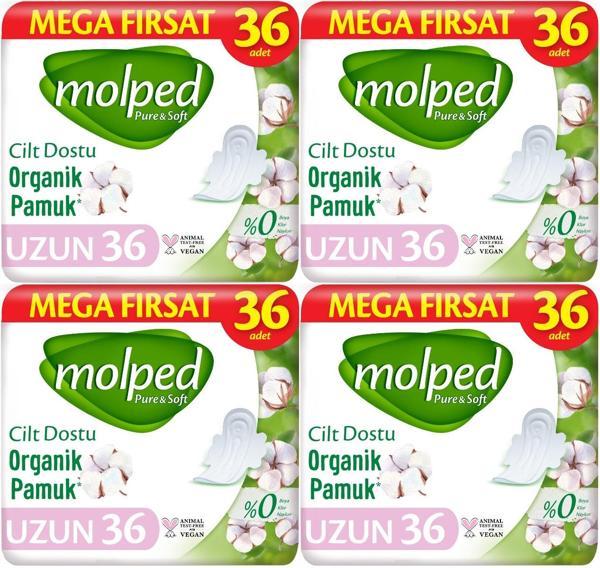Molped Pure&Soft Hijyenik Ped Uzun 144 (4PK*36) Adet Mega Pk - Image 1