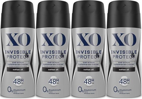 XO Deodorant 150ML Men-Erkek Invisible & Protect (4 Lü Set) - Image 1