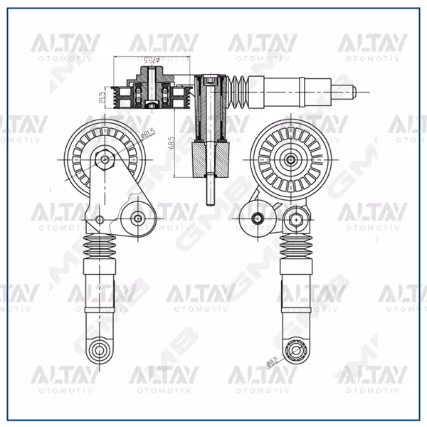 VANTİLATÖR GERGİSİ PASSAT / A4 2001-2005 AVF-AVB 1.9 TDİ KOMPLE 038903315P - Image 1