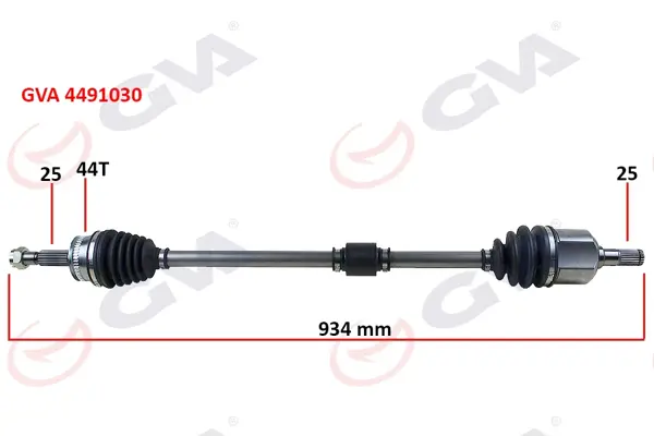 KOMPLE AKS SAĞ HYUNDAI ELANTRA 1.6L G4ED BENZINLI 16V OTOMATIK VITES 2001-2006 ABS LI 25X25 - ABS 44 DIŞ KOMPLE BOY 934MM 495002D112 495002D113 - Image 1