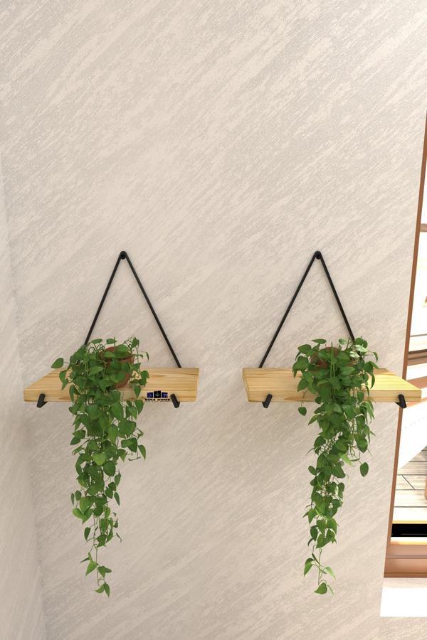 Msy Trend Duvara Monte Gerçek Masif İkili Lüks Raf Çiçeklik Resimlik Tanzim Balkonluk - Image 1