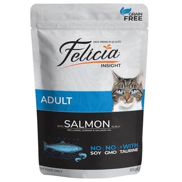 Felicia Tahılsız Somonlu Pouch Yetişkin Konserve Kedi Maması 85 Gr - Image 1