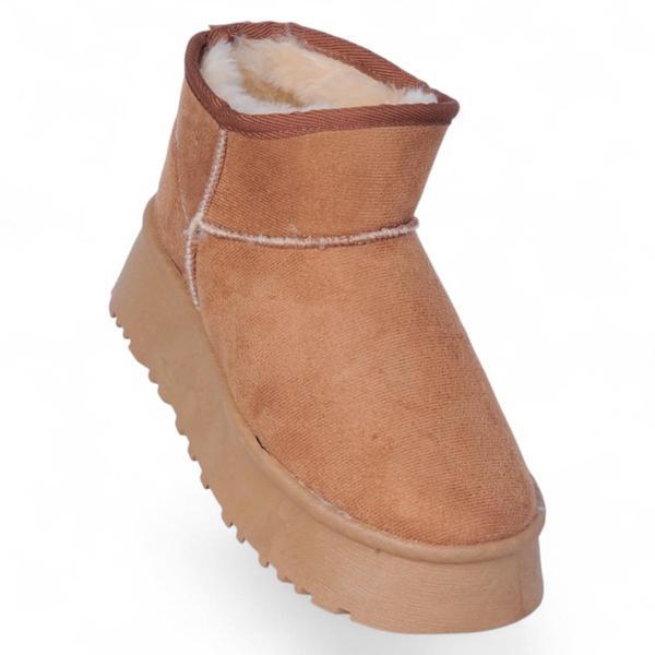 Skuaıter Tinsa Taba Kadın İçi Kürklü Düz Bot - Image 1