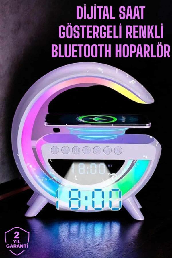 Android Uyumlu Akıllı Bluetooth Hoparlör Kablosuz Şarj Cihazı Standı - Image 1