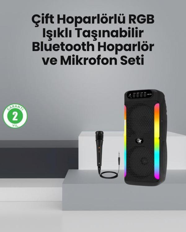 Taşınabilir Şarjlı Hoparlör USB, SD Kart, AUX Girişli - Image 1