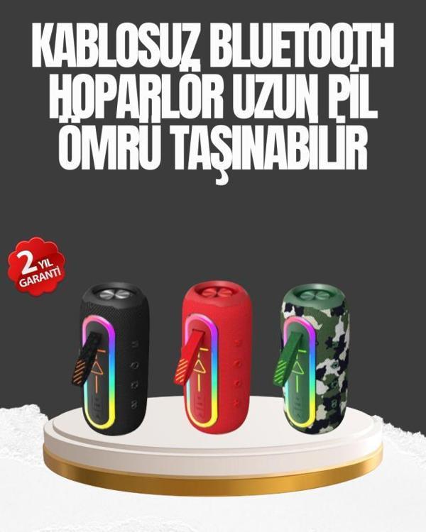 Taşınabilir Şarjlı Bluetooth Hoparlör Güçlü Bas - Image 1
