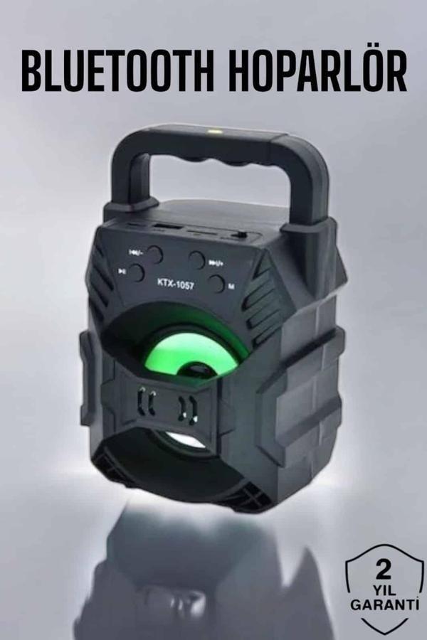 Işıklı Bluetooth Hoparlör Müzik ve Renkli Işık Taşınabiilir - Image 1