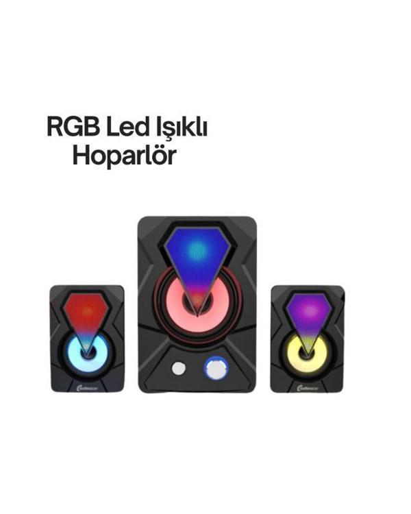 Renkli LED Işıklı Hoparlör - Image 1