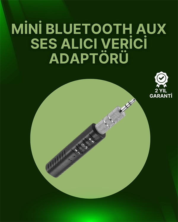Bluetooth 4.1 Ses Alıcısı | 3.5mm Girişli Hoparlör & Kulaklıklar İçin Kablosuz Dönüştürücü - Image 1