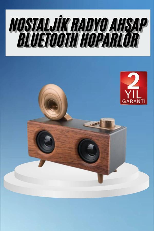 Gramafon Radyo Bluetooth Hoparlör Nostaljik Radyo FM Radyo - Image 1