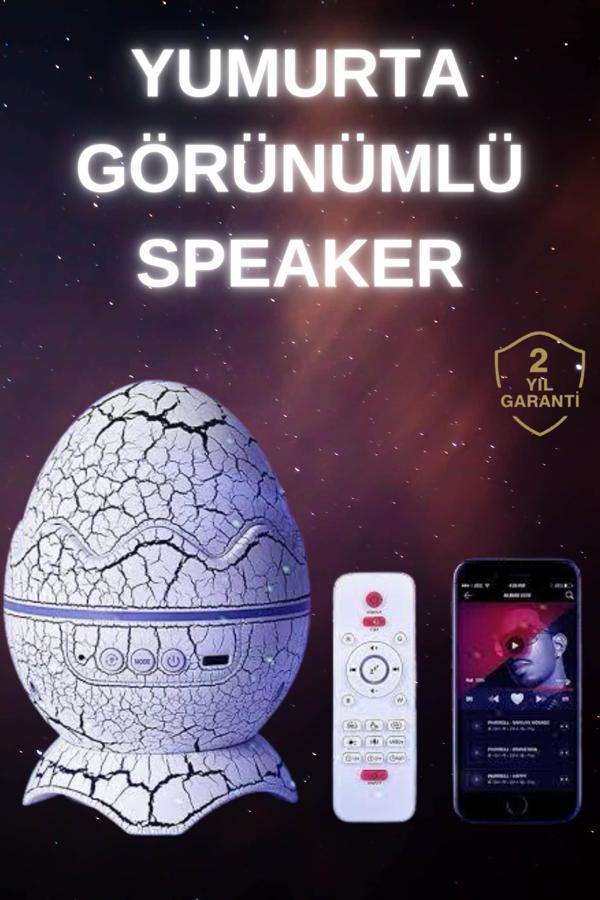 Dinozor Speaker Renk Değiştirme Projeksiyon Modu Bluetooth Hoparlör Gece Lambası - Image 1